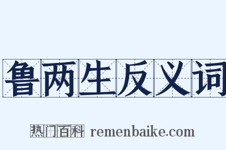 鲁两生反义词是什么意思的图片